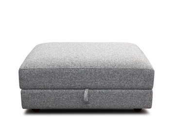 Lunar Ottoman Footstool Grey