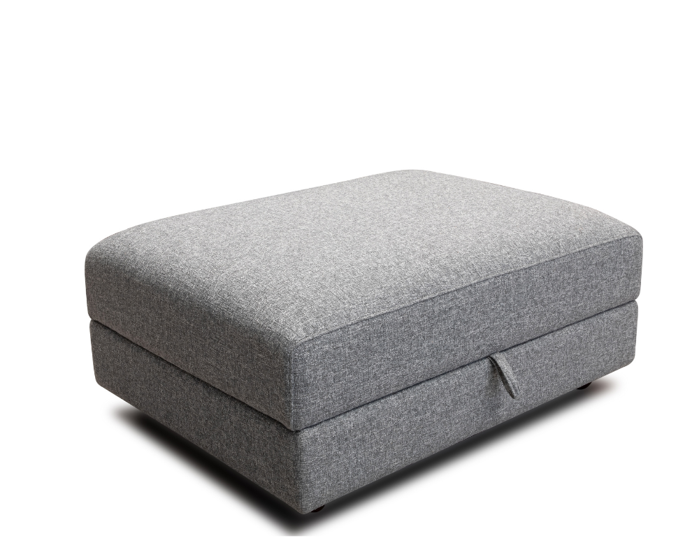Lunar Ottoman Footstool Grey
