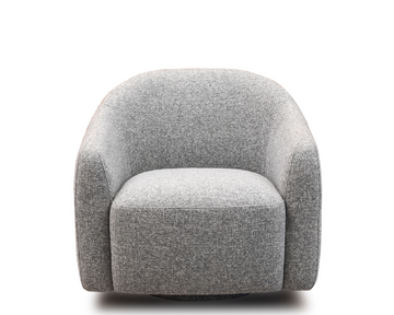 Lunar Swivel chair Grey with Footstool