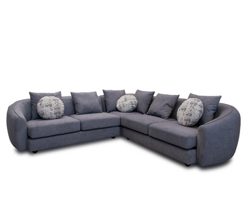 Lunar 2c2 Corner Grey with Footstool