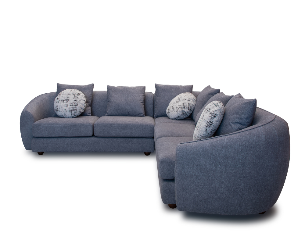 Lunar 2c2 Corner Grey with Footstool