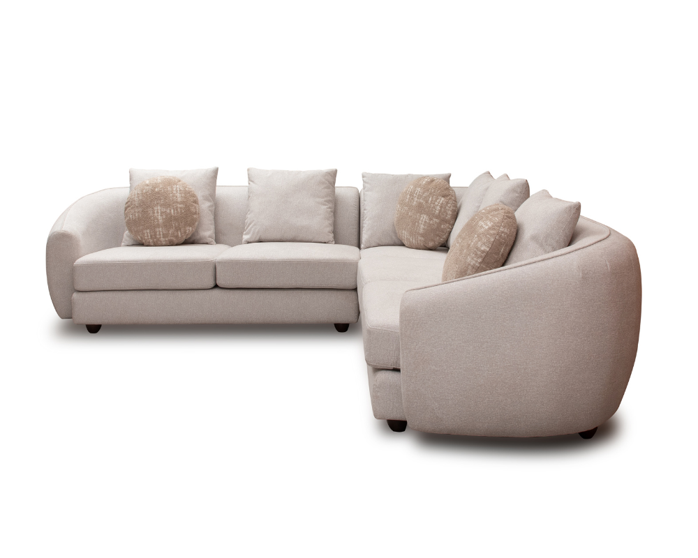 Lunar 2c2 Corner Cream with Footstool