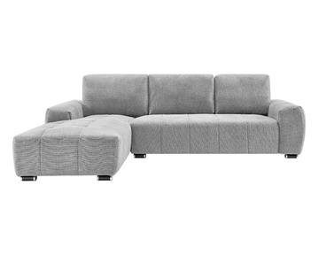 Caramel Left hand Corner Sofa Silver