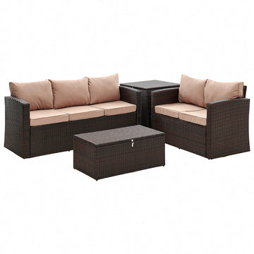 Bliss Sofa Set w/ Brown Cushions