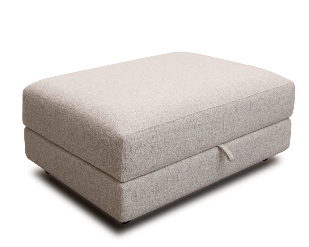 Lunar Ottoman Footstool Cream