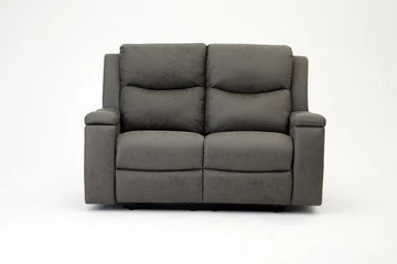 Collins Grey Air Leather 2 Seater Recliner Sofa