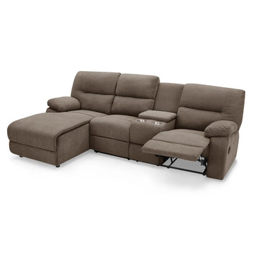 Harrison Fabric Recliner Sofa Left Hand Chaise