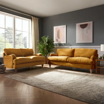 Mason Velvet Fabric 2+3 Seater Sofa