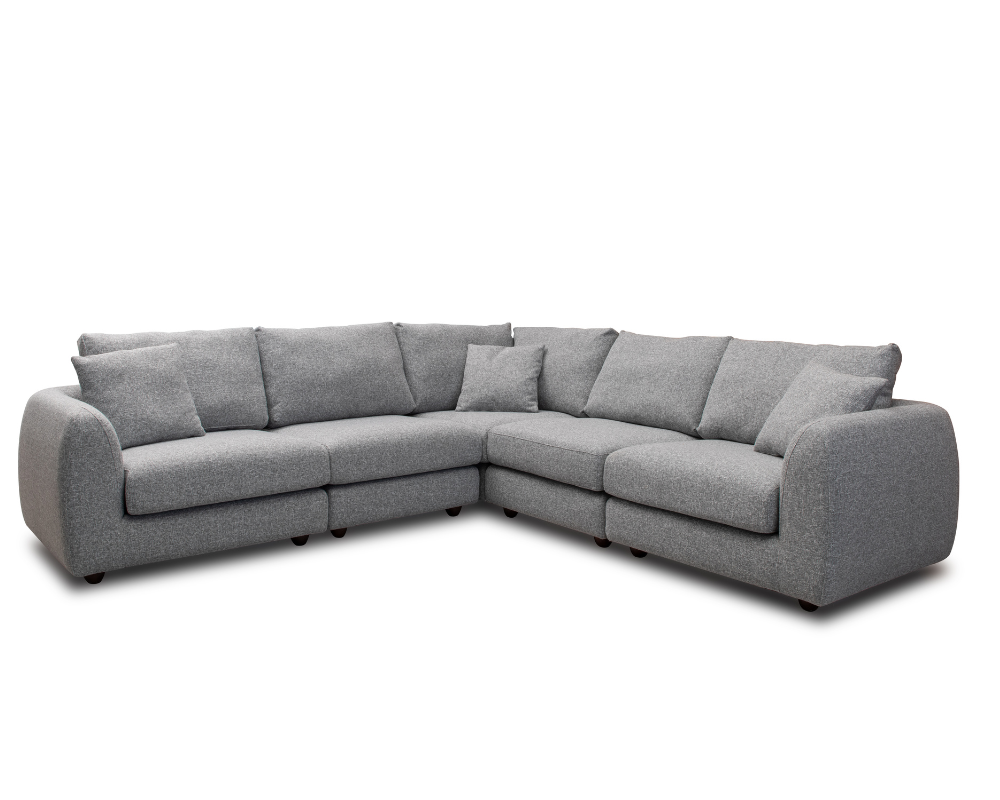 Drift Modular Corner Group Sofa Grey with Footstool
