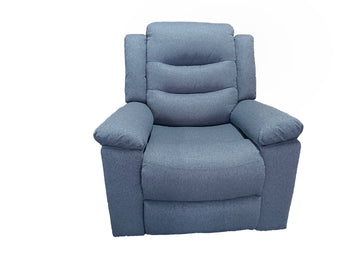 Delano 1 Seater Manual Recliner Anti Scratch Leather Grey