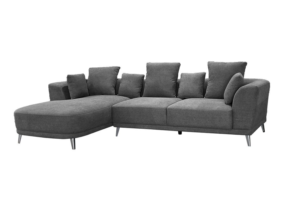 Arvella Left Hand Corner Sofa with Chase Grey