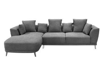 Arvella Left Hand Corner Sofa with Chase Grey