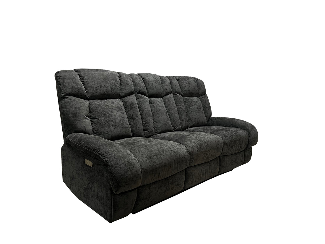 Marlow Fabric 2 Seater Electric Recliner Set Grey