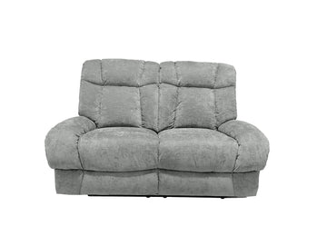 Marlow Fabric 2 Seater Electric Recliner Set Silver
