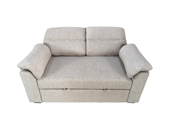 Milo 2 seater pull out sofa bed With Folded Back Beige