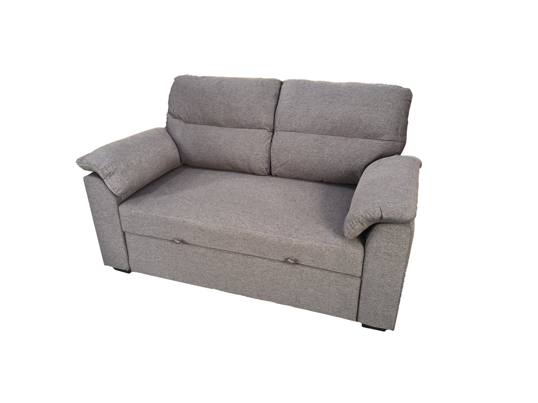 Milo 2 seater pull out sofa bed With Folded Back Grey