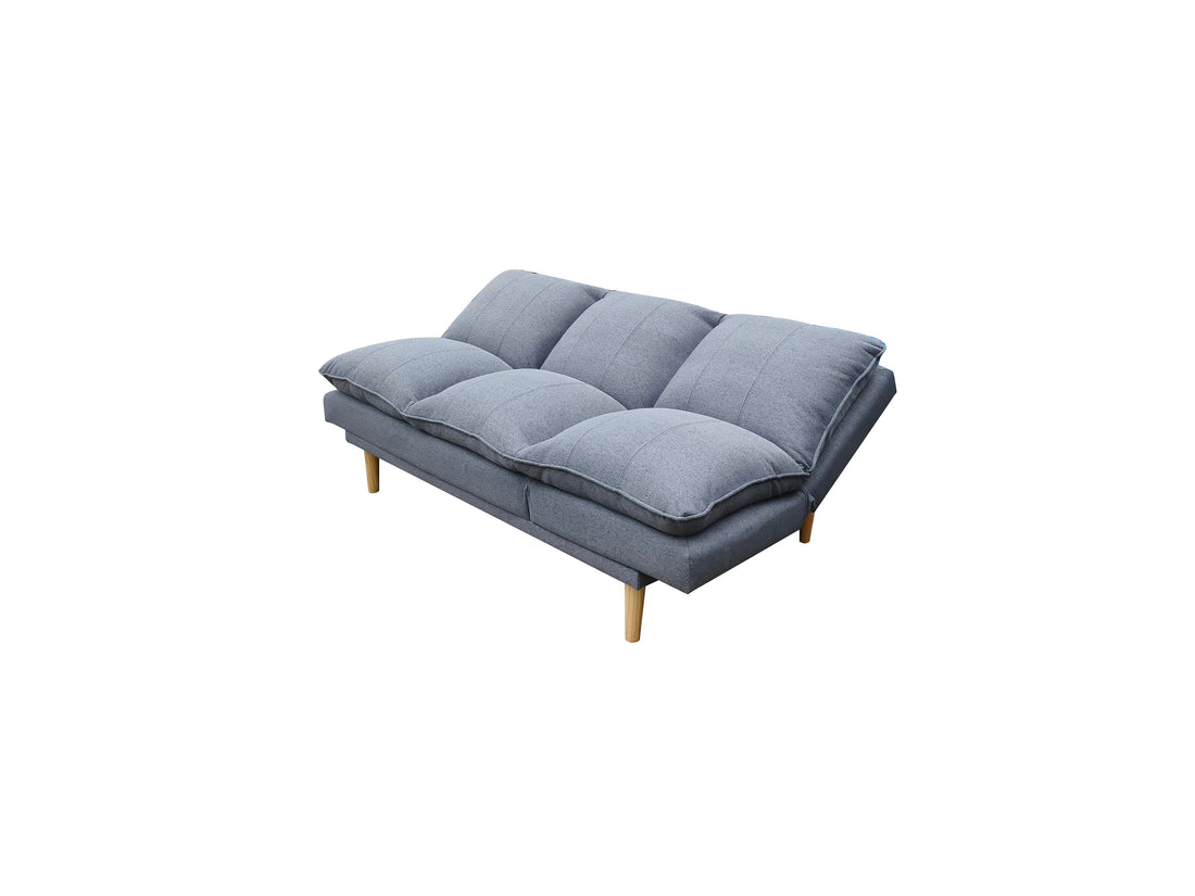 Retro 3 seater Click Clack sofa bed Grey