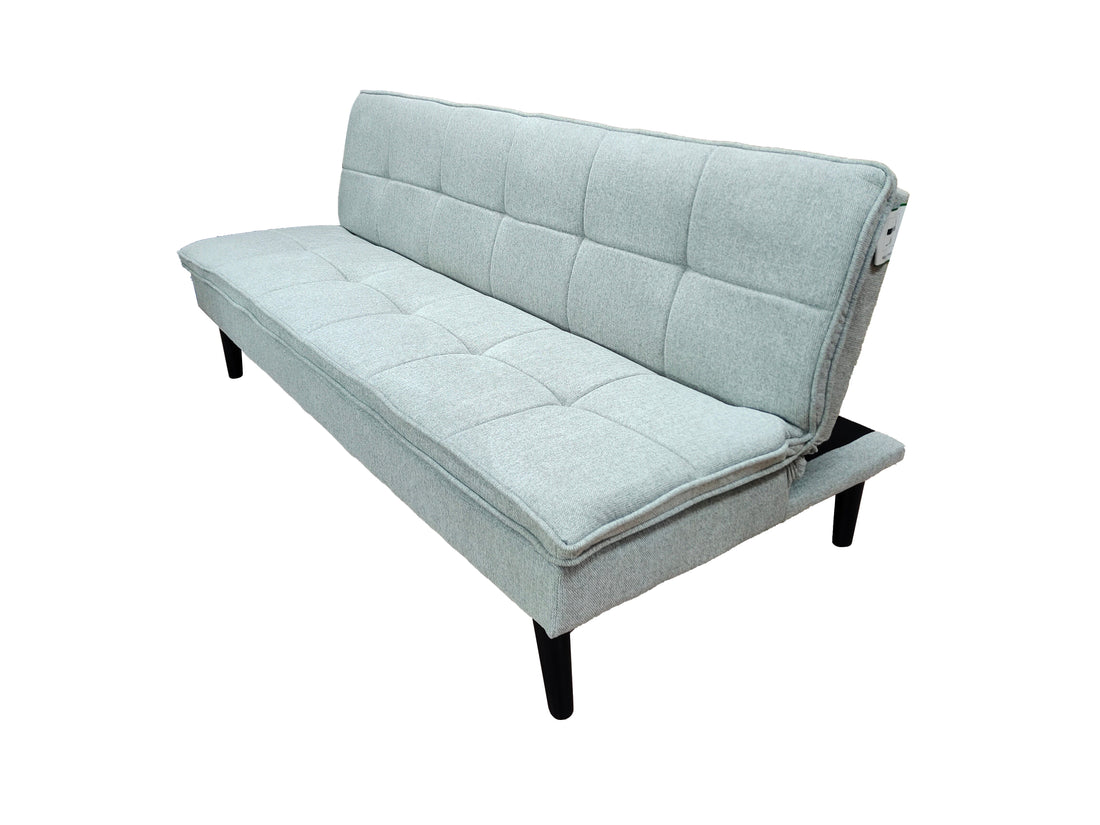 Pluma 3 seater click clack sofa bed Silver