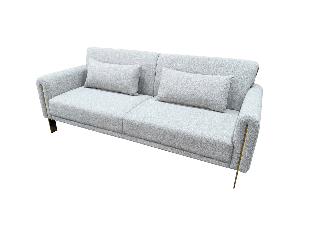 Aluna Click Clack 3 seater sofa Bed Silver