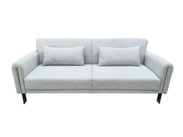 Aluna Click Clack 3 seater sofa Bed Silver