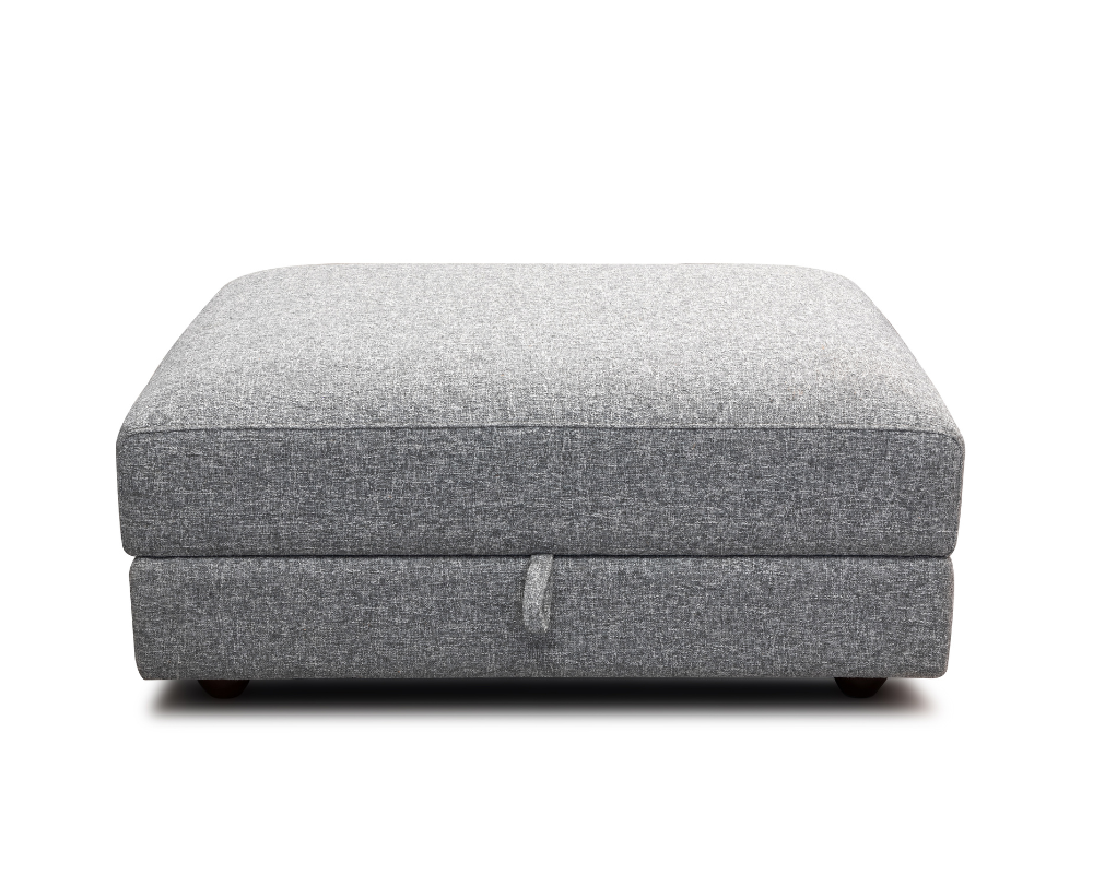Lunar Ottoman Footstool Grey