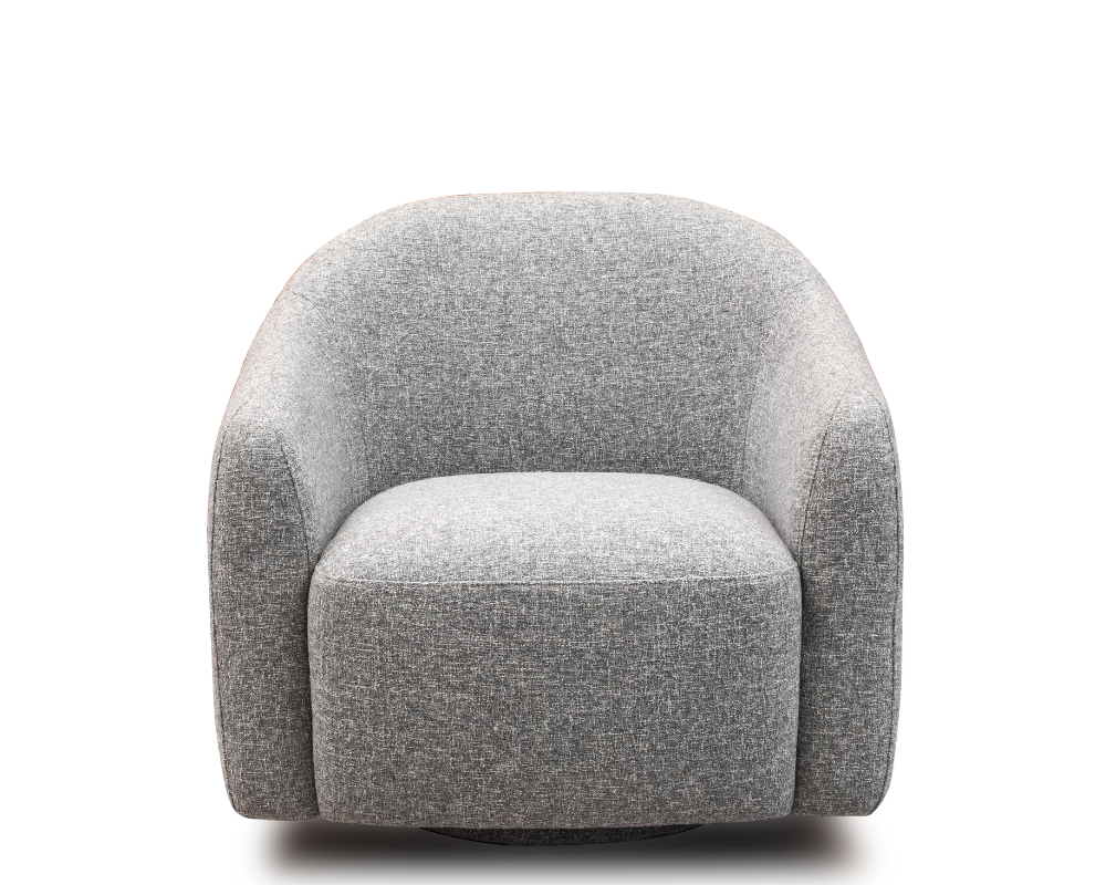 Lunar Swivel chair Grey with Footstool