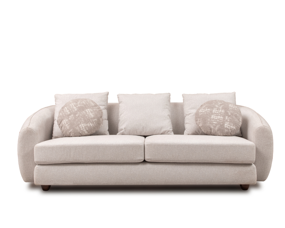 Lunar 2+3 sofa set Cream with Footstool