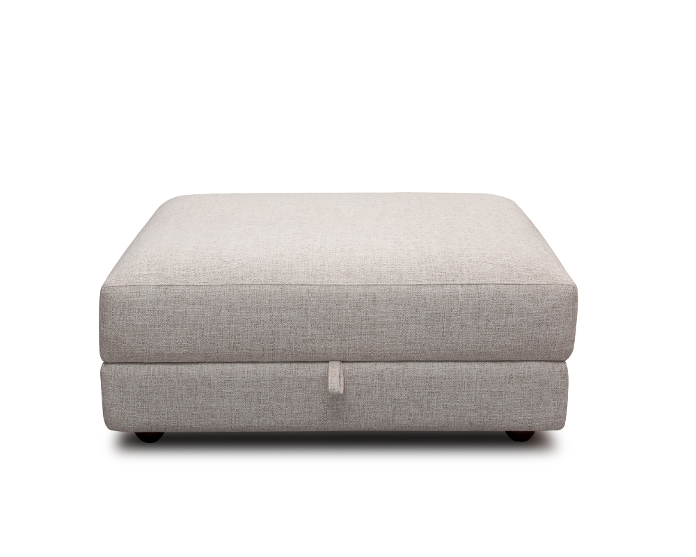 Lunar Ottoman Footstool Cream