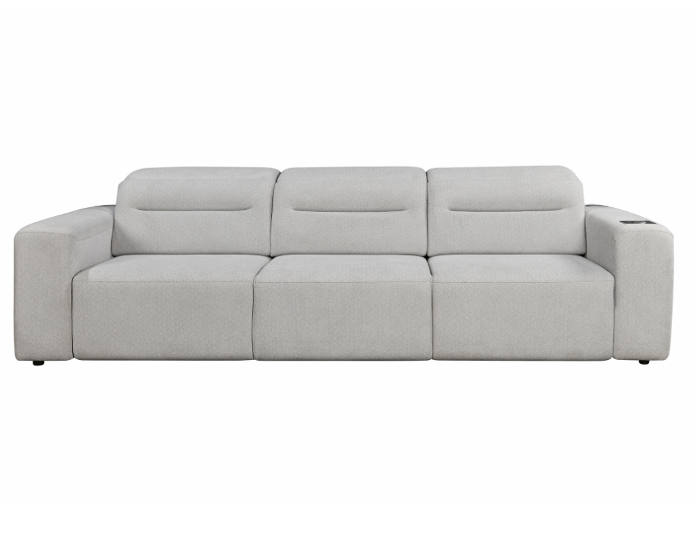 Mayfair 3 seater Electric Sliding seats Grey with Bluetooth speakers || Wireless charger  || USB port