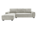 Gray sectional sofa on a white background
