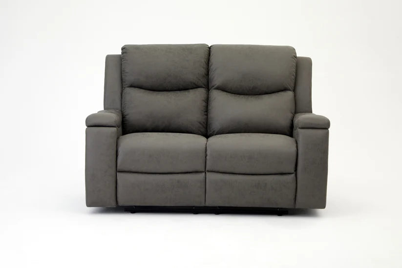 Collins Grey Air Leather 2 Seater Recliner Sofa
