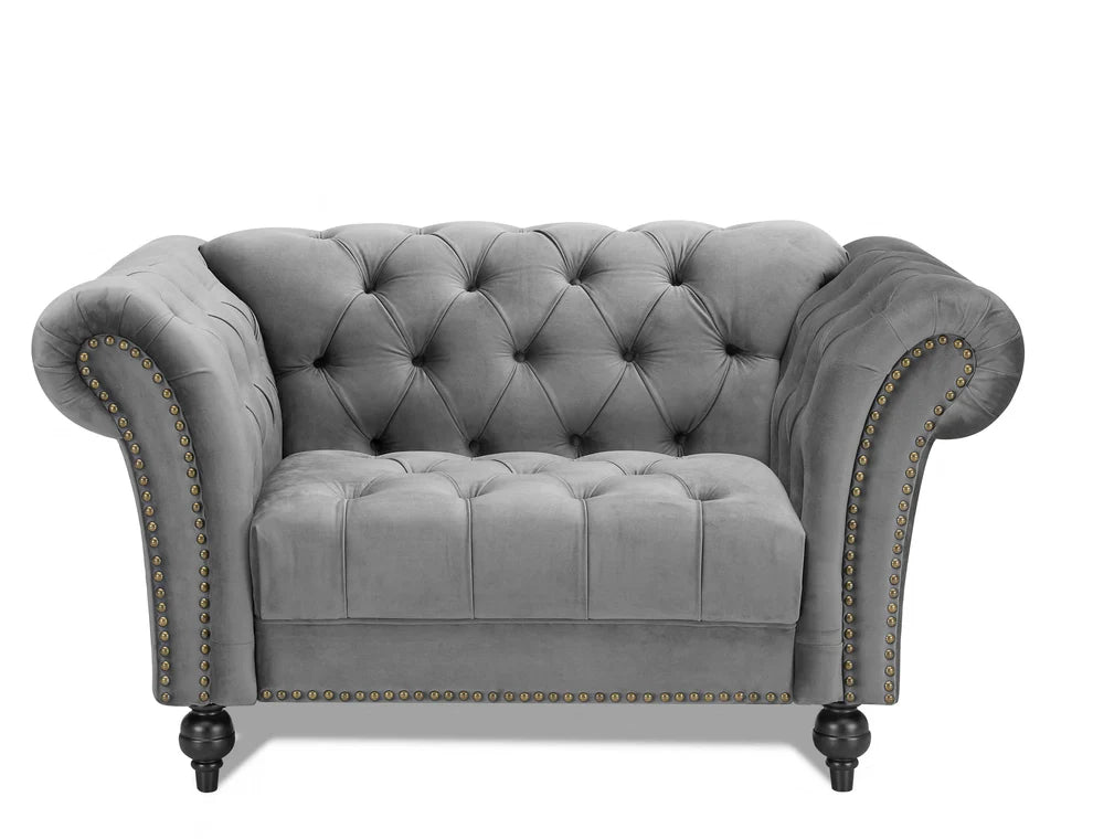 Mayfair Velvet Curved Sofa 1.5 Seater