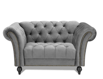 Mayfair Velvet Curved Sofa 1.5 Seater