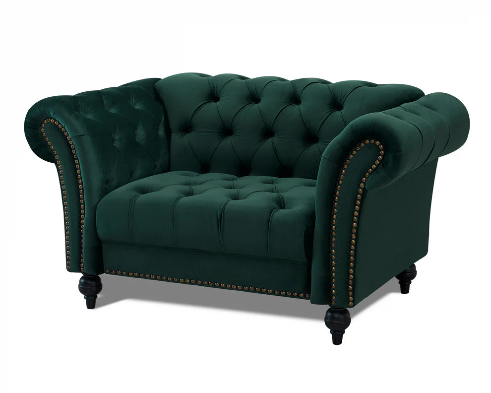 Mayfair Velvet Curved Sofa 1.5 Seater