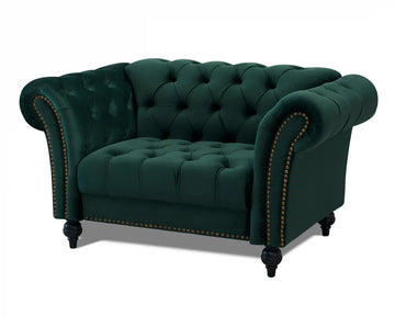 Mayfair Velvet Curved Sofa 1.5 Seater