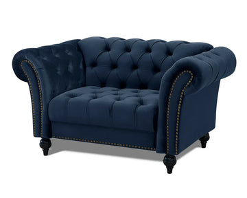 Mayfair Velvet Curved Sofa 1.5 Seater