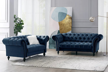 Mayfair Velvet Curved Sofa 2+3 Seater