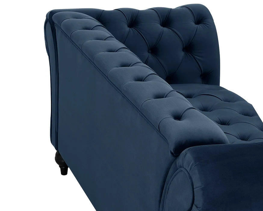 Mayfair Velvet Curved Sofa 1.5 Seater
