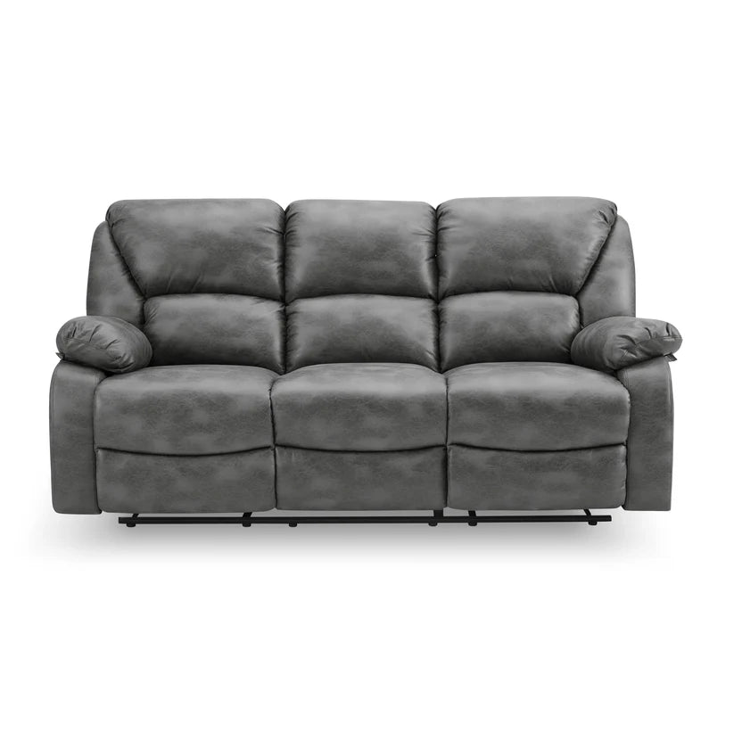 Enoch Faux LeatherFabric 3- Seater Manual Recliner Sofa
