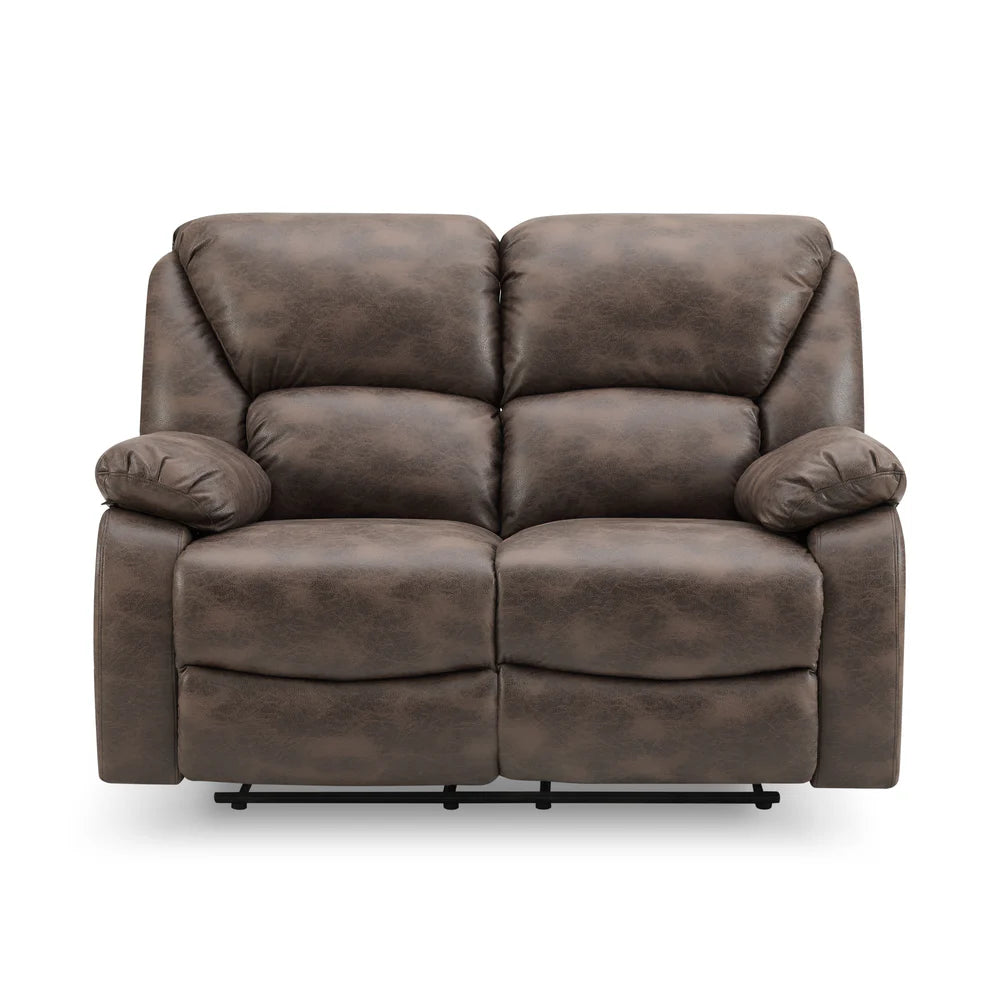 Enoch Faux LeatherFabric 2- Seater Manual Recliner Sofa