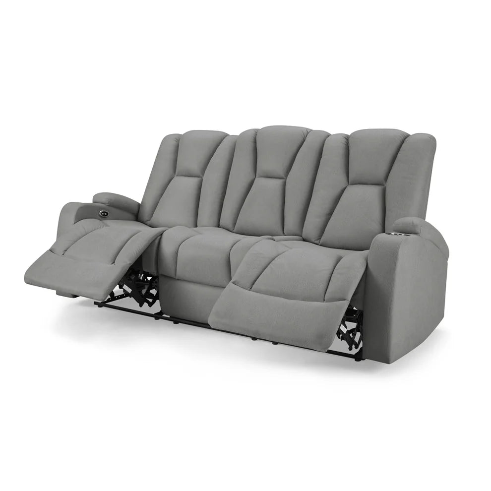 Hannah Air Leather 3-Seater Electric Recliner