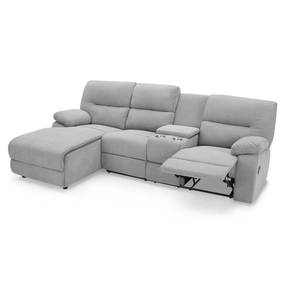 Harrison Fabric Recliner Sofa Left Hand Chaise