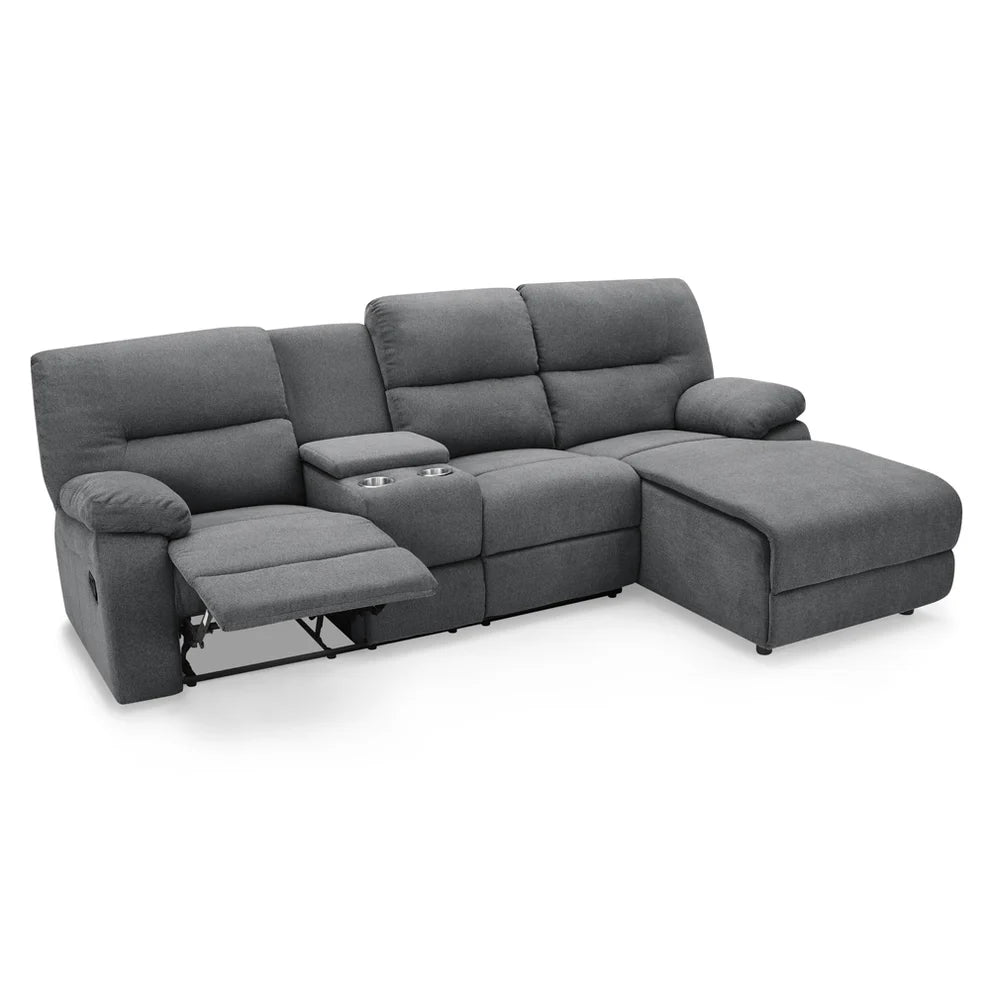 Harrison Fabric Recliner Sofa Right Hand Chaise