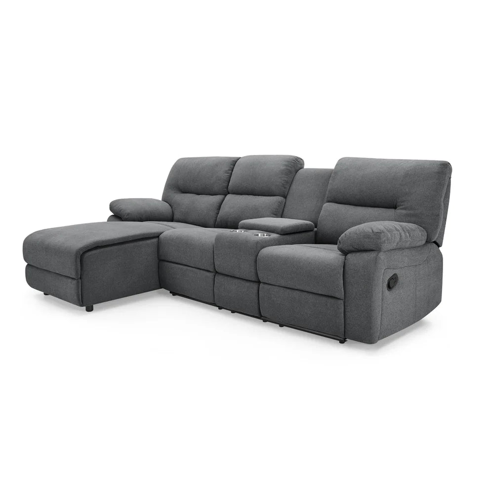 Harrison Fabric Recliner Sofa Left Hand Chaise