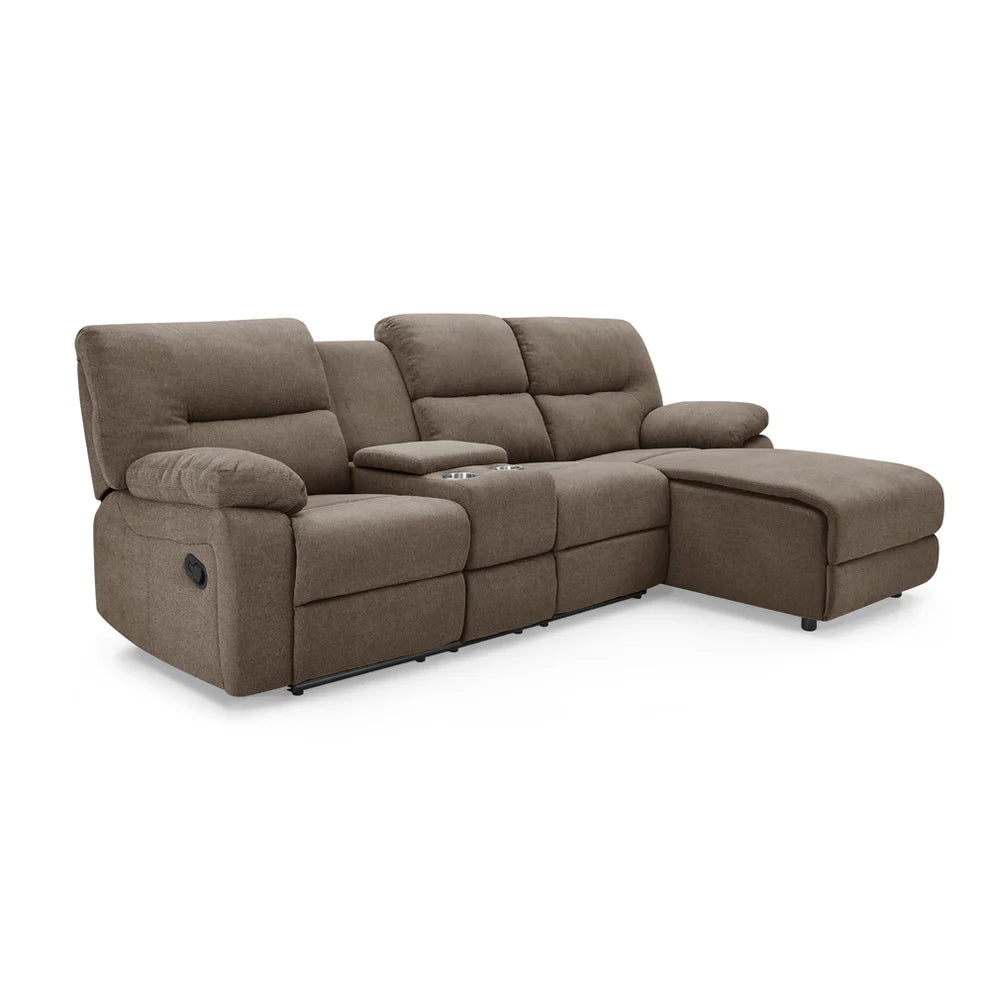 Harrison Fabric Recliner Sofa Right Hand Chaise