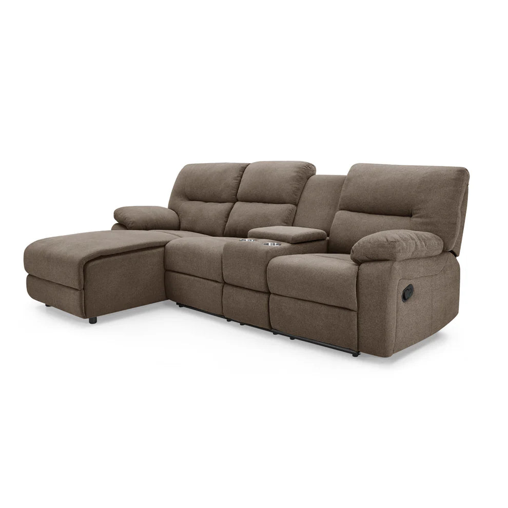 Harrison Fabric Recliner Sofa Left Hand Chaise