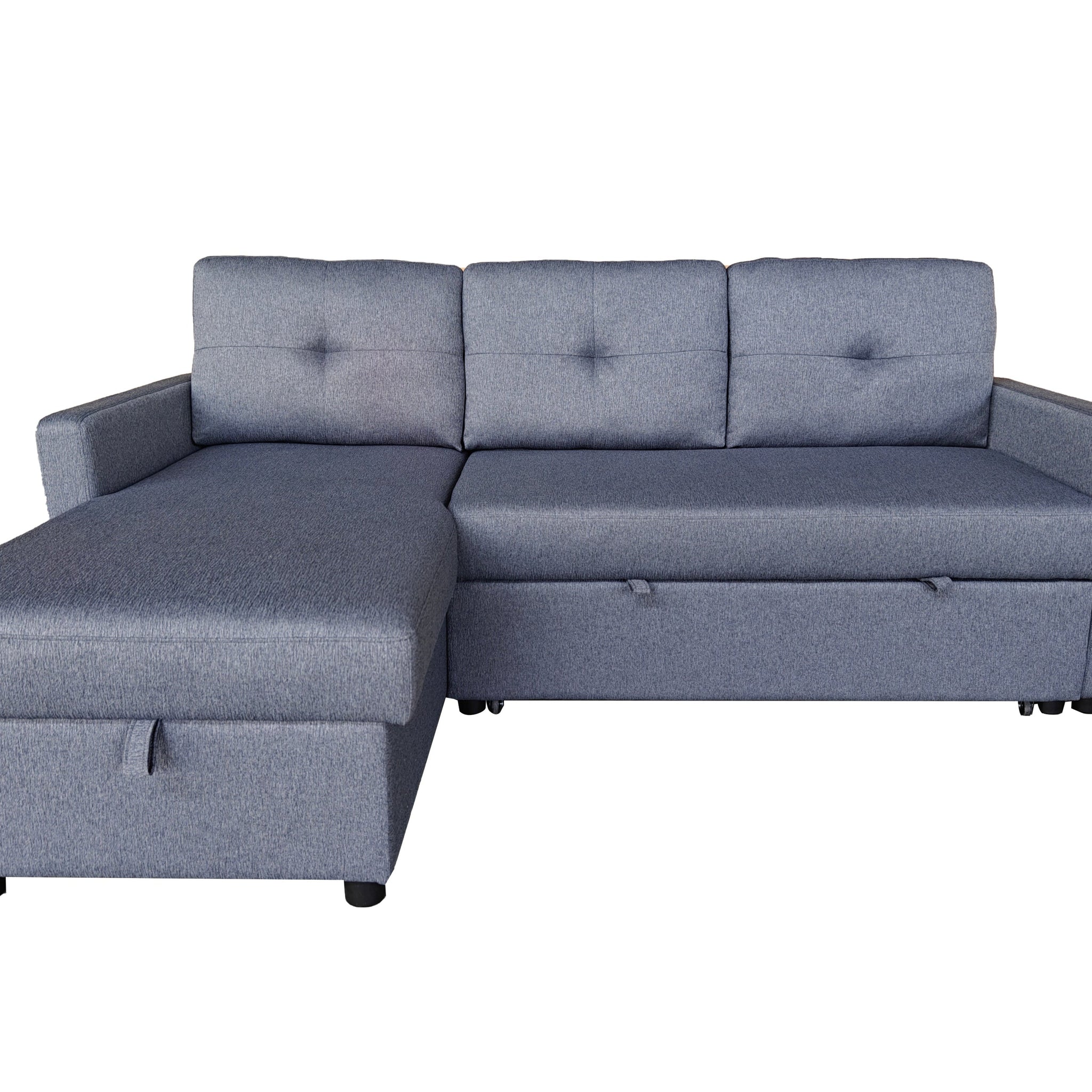 Sial Universal Corner Pull Out Sofa bed with storage chase Grey