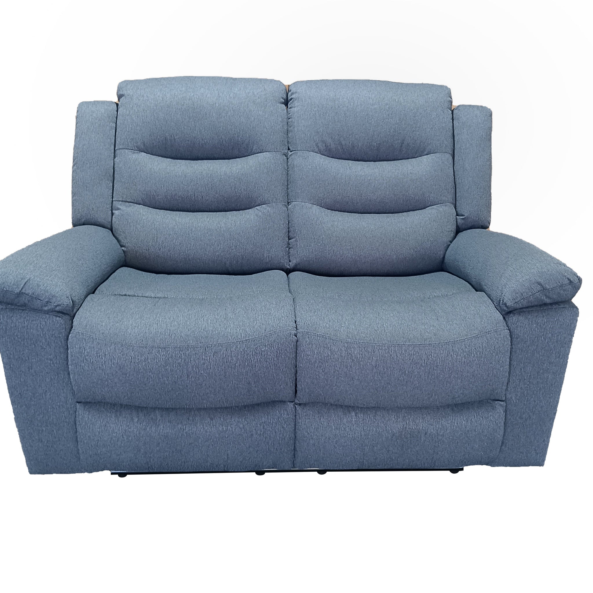 Delano 2 Seater Manual Recliner Anti Scratch Leather Grey