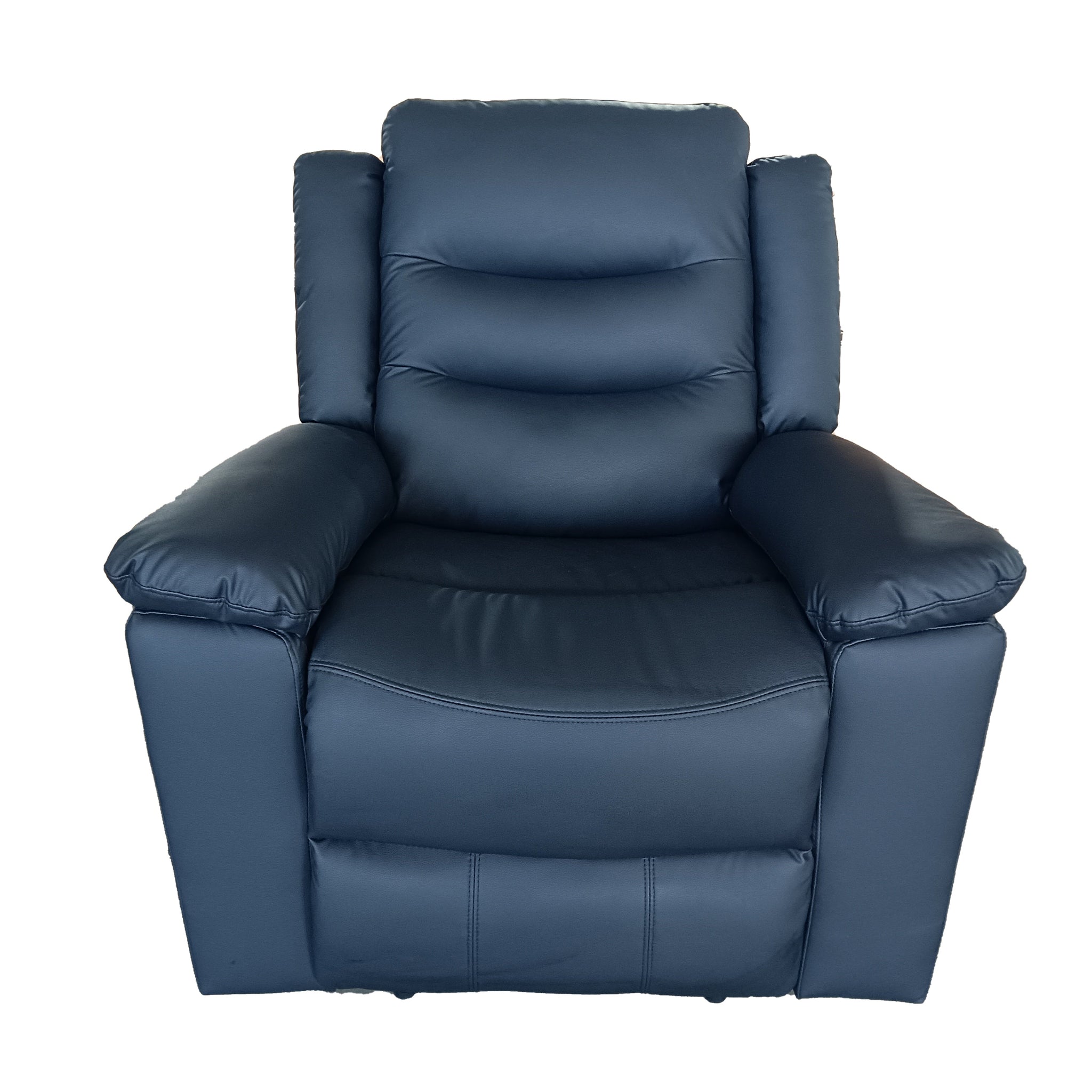 Delano 1 Seater Manual Recliner Anti Scratch Leather Black