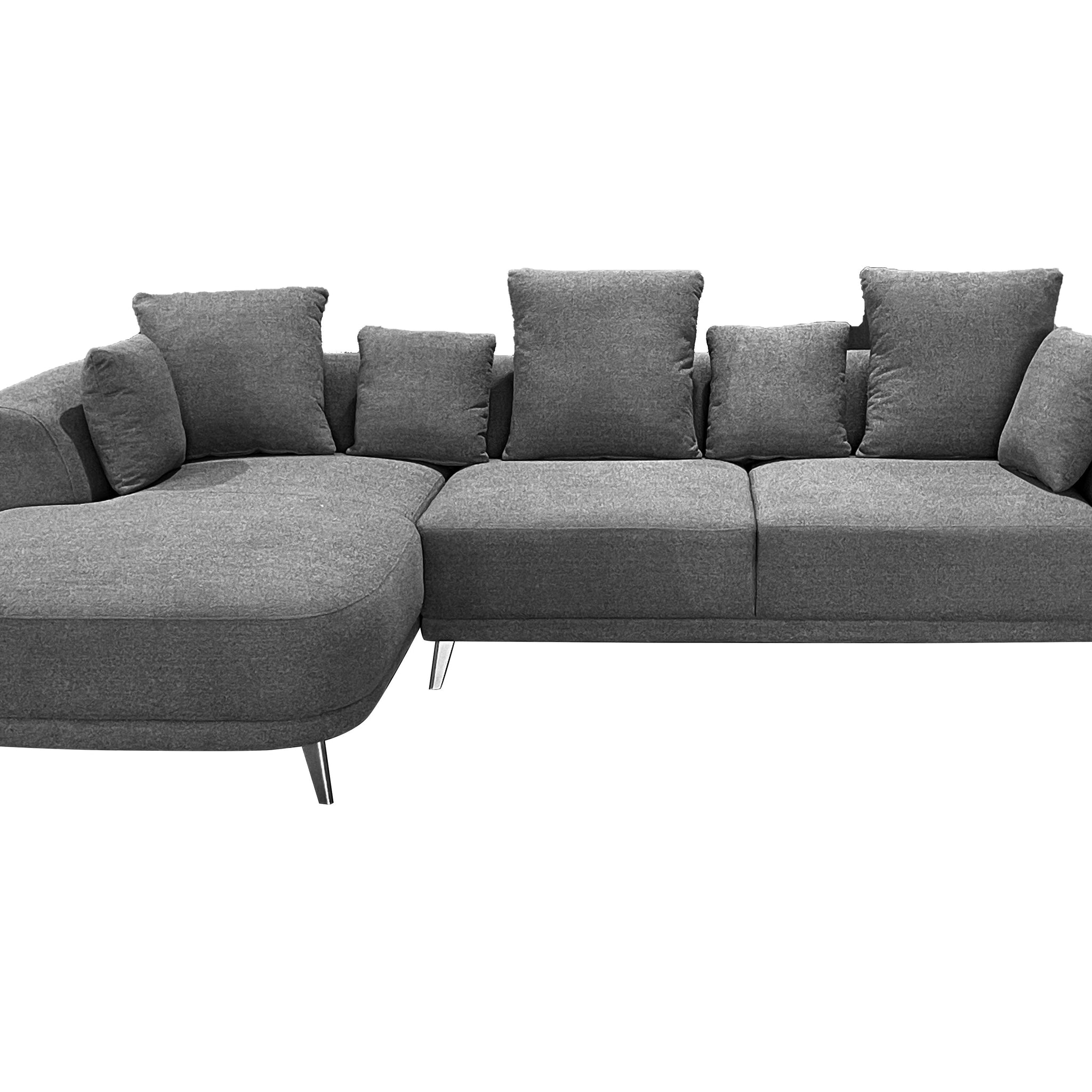 Arvella Left Hand Corner Sofa with Chase Grey